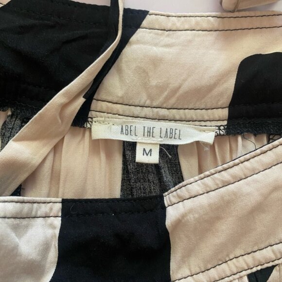 Abel The Label Black and Cream Tiered Midi Dress - Picture 5 of 6